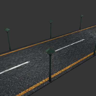 roadway night lamps architecture 3d print model - Mito3D