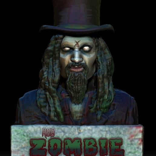 rob zombie sanat 3d metal zombi 3D print model - Mito3D