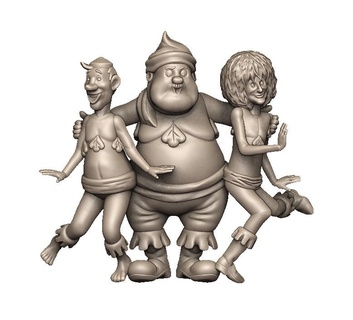 voleurs russe jouets dessin animé statue figure sculpture miniature loisir art disney miniatures figurines bandit brigand vagabond voleur 3d print model - Mito3D