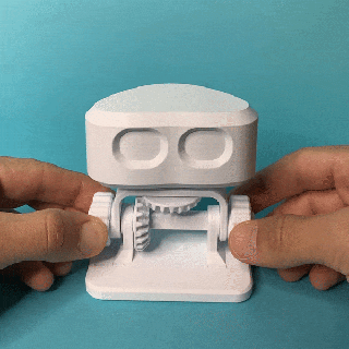 robbob 2 dof robot cabeza Arte juguete divertido Ingenieria mecánico Moviente partes arduino robótica proyecto 3d print model - Mito3D
