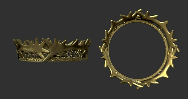 robert Baratheon 's coroa jogos tronos Westeros cosplay 3d print model - Mito3D
