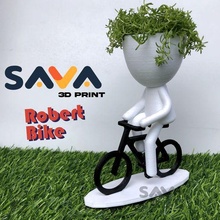 robert bike pot plants inside decor 3d print model - Mito3D