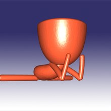 robert dance pose flowerpot 3d print model - Mito3D