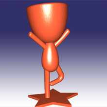 robert dança pose vaso flores 3d print model - Mito3D