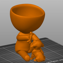robert dog bone planter flowerpot deco home 3d print model - Mito3D