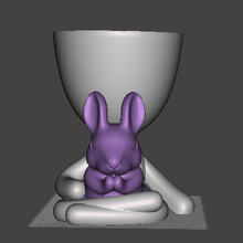 Roberto Pasqua coniglietto coniglio Natale festa vaso fiori fioriera 3d print model - Mito3D