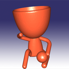 robert football flowerpot 3d print model - Mito3D