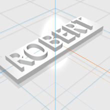 robert letters name male 3d gift 3d print model - Mito3D