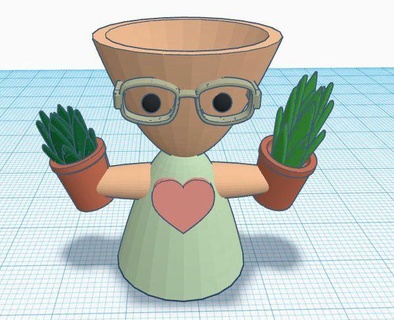 robert mama plant pot 3d print model - Mito3D