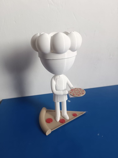 robert pizzero hogar casa macetas macetasrobert plantas macetas3d pizza cheff cocinar 3d print model - Mito3D