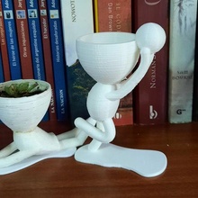 robert plant- motif volley - 2 plant pot volleyball succulent vase sport plants 3d print model - Mito3D