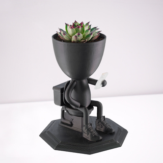 robert plant bathroom toilette cellular glasses plants pots bob glass toilet 3d print model - Mito3D