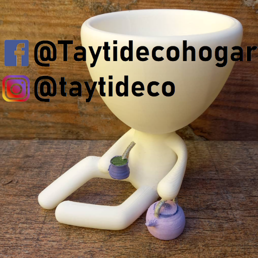 robert plant kettle mate art taytideco taytidecohogar cactus flowerpot potted yerba original format pot 3D print model - Mito3D