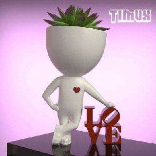 Roberto pianta amore robertplant fioriera pentola succulenta cactus cuore San Valentino vaso decorazione yankee 3d print model - Mito3D