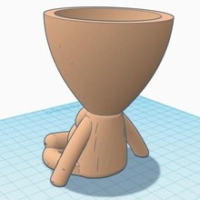 Roberto pianta gravidanza vaso fiori 3d print model - Mito3D