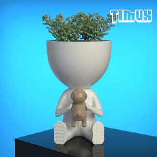 robert plant puppy Home planter pot succulent cactus vase decoration yanqui pet dog animal 3d print model - Mito3D