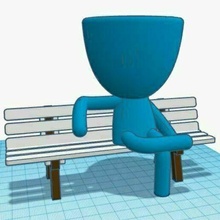 Robert plante Sam banc vase asseoir bas carré place banco 3d print model - Mito3D