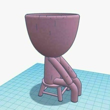 robert plant sat robert plant robert vase robert plant vase sit sat down sat 3d print model - Mito3D