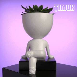 Robert plante assise robertplant planteur pot succulent cactus vase décoration Yankee cadeau ornement 3d print model - Mito3D