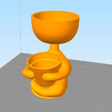 robert planta zen-Sänger vase home niedliche human-vase entspannen 3d print model - Mito3D