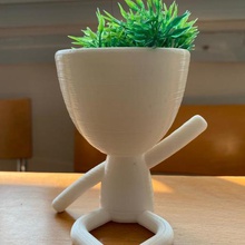 robert pot waving planter home house hi 3d print model - Mito3D