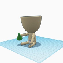 robert quimico chemistry maceta vase pot planter dog qu mica 3d print model - Mito3D