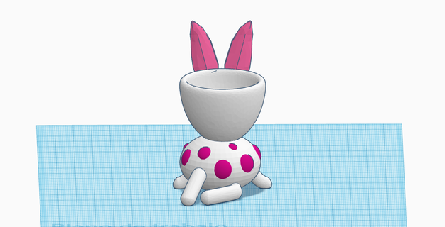 robert rabbit pot 3d print model - Mito3D