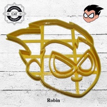 robin - teen titans cookie cutter young cutters stl 3d files cold porcelain cookies 3d print model - Mito3D