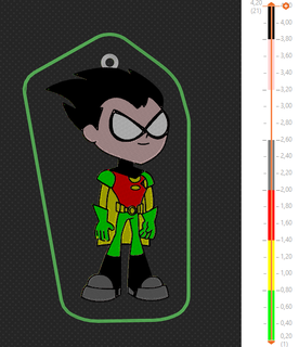 robin keychain teen titans young dc comics key rings souvenir accessories gifts decoration 3d print model - Mito3D