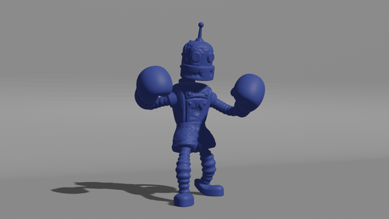 robo boxing robô boxe meca andróide luvas kickboxing figuras 3d print model - Mito3D