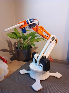 robo arm servo arduino electronic mechanics advanced powerful gripper 3d print model - Mito3D
