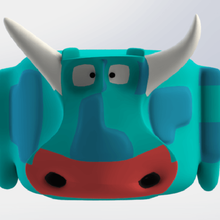 robo vaca a moda animais brinquedos robô robocow brinquedo arte de modelo cowboy 3d print model - Mito3D