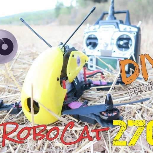 robocat 270mm diy quadcopter drone - amazing game vehicles 3D print model - Mito3D