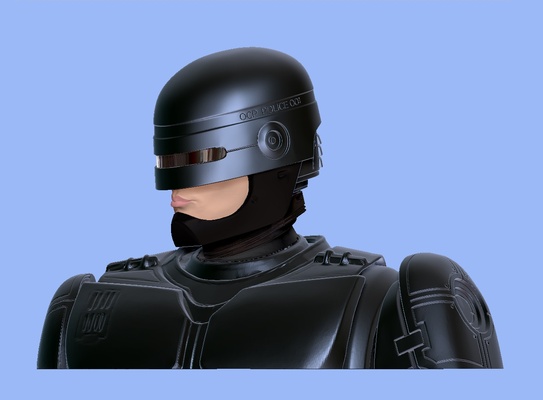 robocop sanat robop ocp yarı robot ano 80 polis detroit pelikula sinema bilim kurgu 3d print model - Mito3D