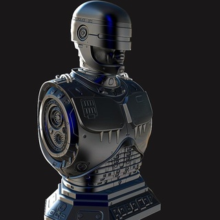 Robocop Büste Cyborg Wissenschaft Fiktion 80 Roboter Polizist Detroit Film 3d print model - Mito3D