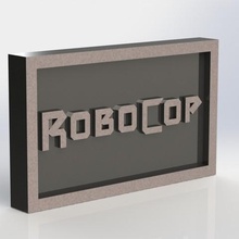 robocop placa a arte o filme vintage taiced 3d print model - Mito3D