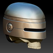 robocop skull art movie robot 3d print model - Mito3D