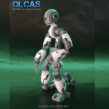 le robot art 3d d'impression caractère vente héros de sexe masculin humaine l'avenir cyborg olcas 3d print model - Mito3D