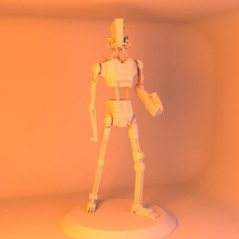 robô a arte 3d print model - Mito3D