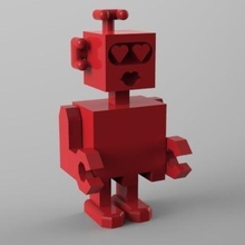 robot amoureux game jouet figurine personnage 3d print model - Mito3D