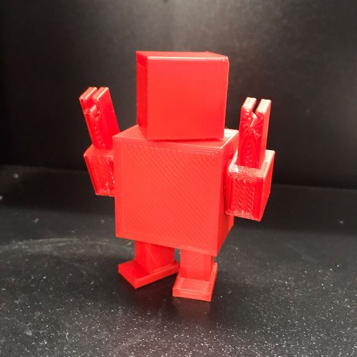 robot Non più flettere flessibile articolato semplice giocattolo ragazzo 3D print model - Mito3D