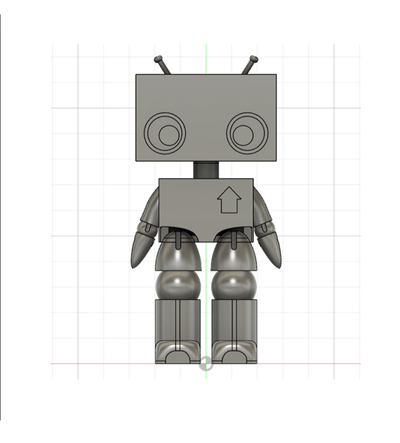 robot bjd cute doll cardboard art toy 3d print model - Mito3D