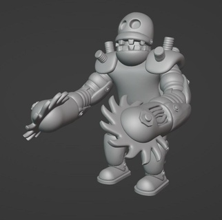 robot buzzsaw robotique miniature figure 3d print model - Mito3D