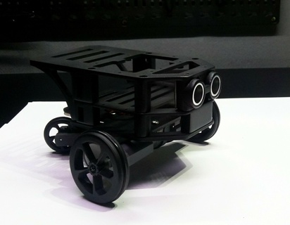 robot châssis vagabond 2wd domo rc arduino pic framboise pi moteur motoréducteur dc mécanisme machine art robotique technologie 3d print model - Mito3D