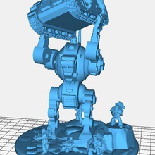 robot chucking diorama game games trader space rouge rogue rhino marine 3d print model - Mito3D