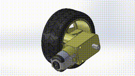 robot dc geared motor 3-6v arduino moving wheel tire 3d print model - Mito3D