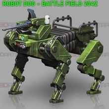 Roboter Hund Schlacht Feld 2042 Qualität Modell Kunst Spiel abspielen 3d print model - Mito3D