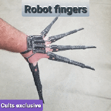 robô dedos polegares atualizados da placa traseira gadget back scratcher mandalorianas bebê yoda rick morty brinquedos cosplay articulada osso 3d print model - Mito3D