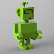 robot fou juego jouet la estatuilla personnage 3d print model - Mito3D