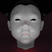 robot geisha - ghost shell animatronic detail woman japan mask cosplay in the scarlet johansson model 3d print model - Mito3D